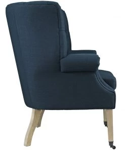 Modway Chart Upholstered Fabric Lounge Chair Azure