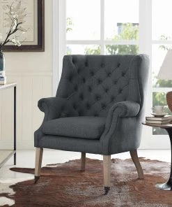 Modway Chart Upholstered Fabric Lounge Chair Gray 8 Modway Chart Upholstered Fabric Lounge Chair Gray