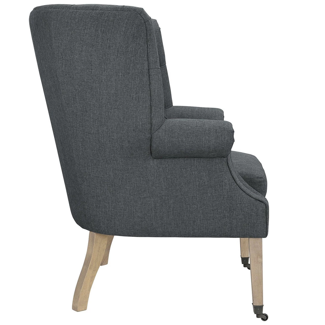 Modway Chart Upholstered Fabric Lounge Chair Gray 2 Modway Chart Upholstered Fabric Lounge Chair Gray