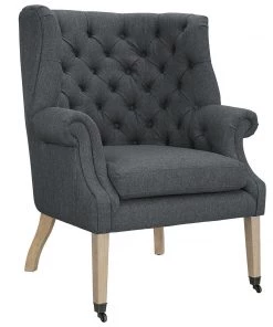 Modway Chart Upholstered Fabric Lounge Chair Gray