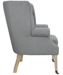 Modway Chart Upholstered Fabric Lounge Chair Light Gray Chaise Lounge Chairs