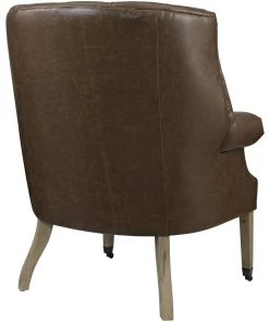 Modway Chart Upholstered Vinyl Lounge Chair Brown
