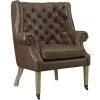 Modway Chart Upholstered Vinyl Lounge Chair Brown