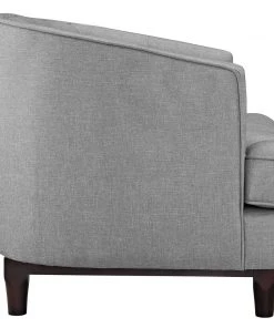 Modway Coast Upholstered Fabric Armchair Light Gray