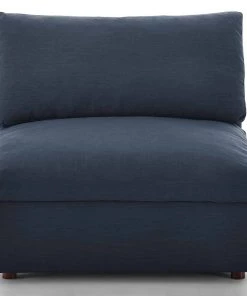 Modway Commix Down Filled Overstuffed Armless Chair Azure Armless Sofa Chairs