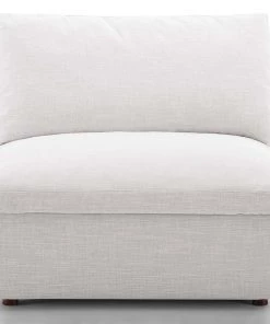 Modway Armless Sofa Chairs Commix Down Filled Overstuffed Armless Chair Beige