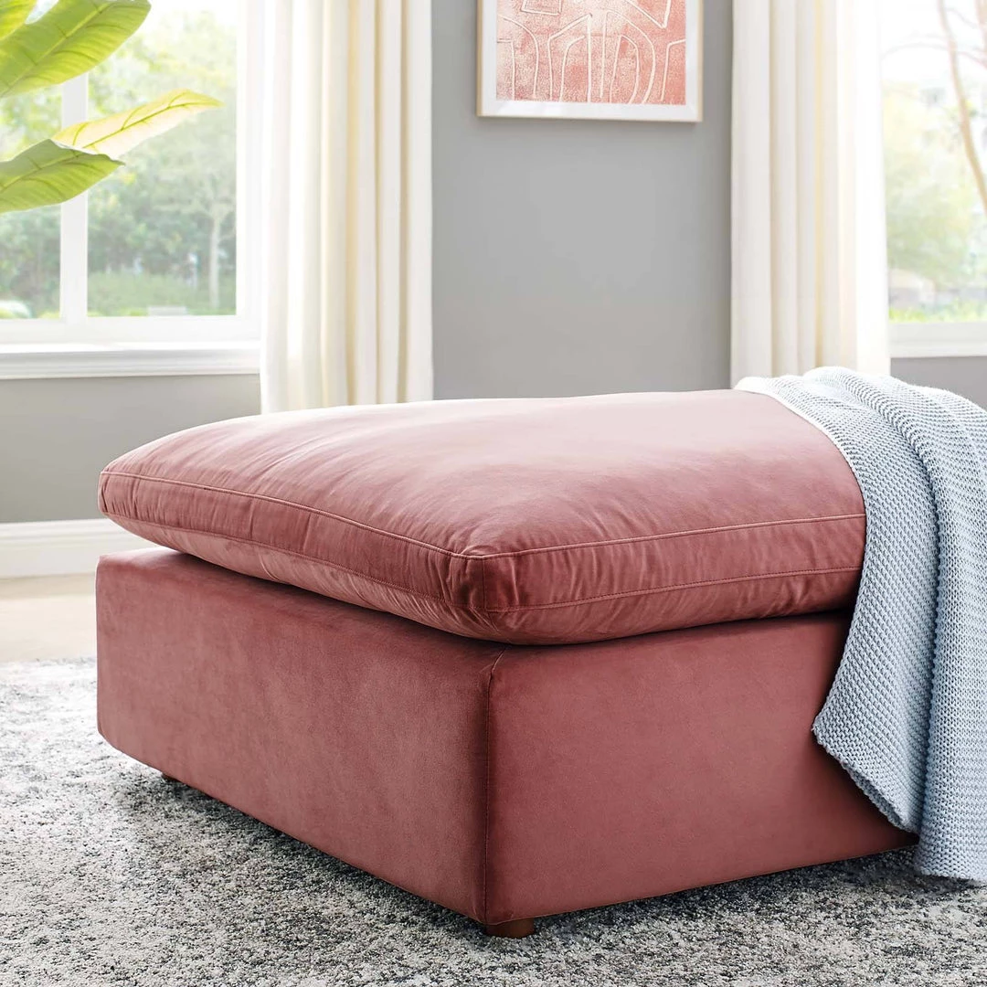 Modway Commix Down Filled Overstuffed Performance Velvet Ottoman Dusty Rose 6 Modway Commix Down Filled Overstuffed Performance Velvet Ottoman Dusty Rose
