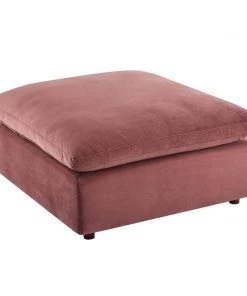 Modway Commix Down Filled Overstuffed Performance Velvet Ottoman Dusty Rose