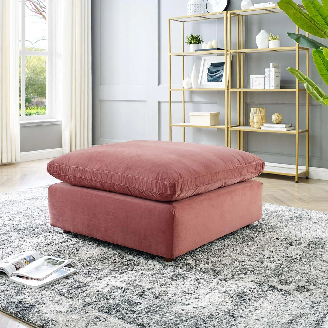 Modway Commix Down Filled Overstuffed Performance Velvet Ottoman Dusty Rose 7 Modway Commix Down Filled Overstuffed Performance Velvet Ottoman Dusty Rose