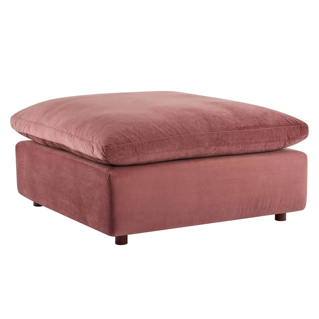 Modway Commix Down Filled Overstuffed Performance Velvet Ottoman Dusty Rose 1 Modway Commix Down Filled Overstuffed Performance Velvet Ottoman Dusty Rose