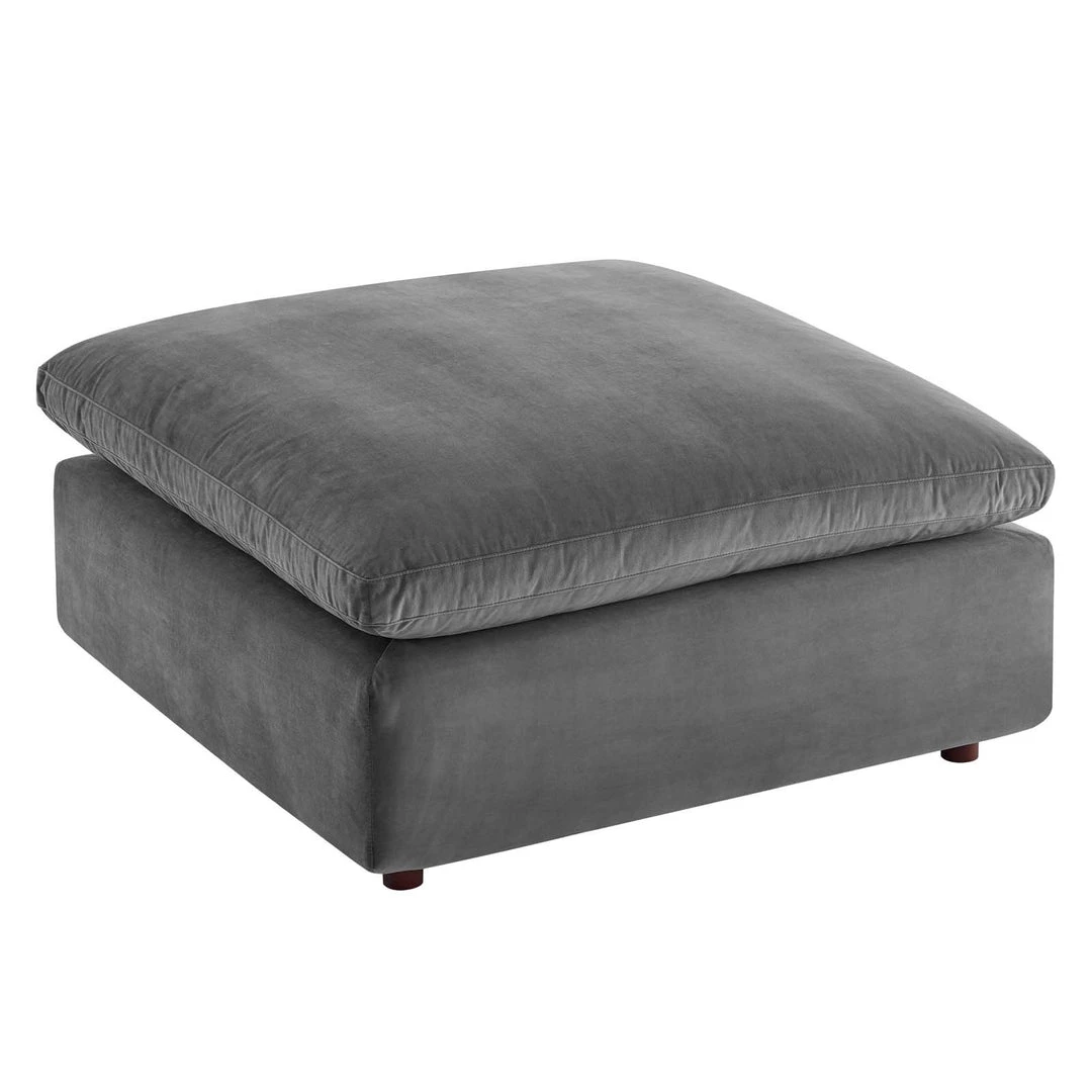Modway Ottomans Commix Down Filled Overstuffed Performance Velvet Ottoman Gray 2 Modway Ottomans Commix Down Filled Overstuffed Performance Velvet Ottoman Gray