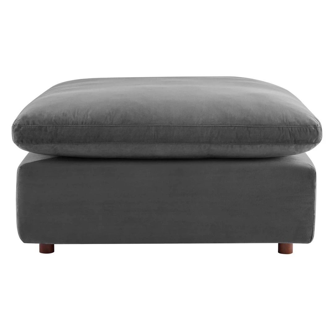 Modway Ottomans Commix Down Filled Overstuffed Performance Velvet Ottoman Gray 3 Modway Ottomans Commix Down Filled Overstuffed Performance Velvet Ottoman Gray