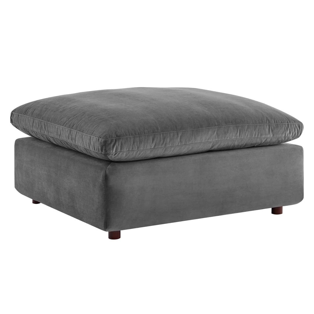 Modway Ottomans Commix Down Filled Overstuffed Performance Velvet Ottoman Gray 1 Modway Ottomans Commix Down Filled Overstuffed Performance Velvet Ottoman Gray