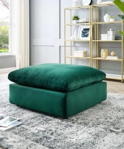 Modway Commix Down Filled Overstuffed Performance Velvet Ottoman Green 14 Modway Commix Down Filled Overstuffed Performance Velvet Ottoman Green