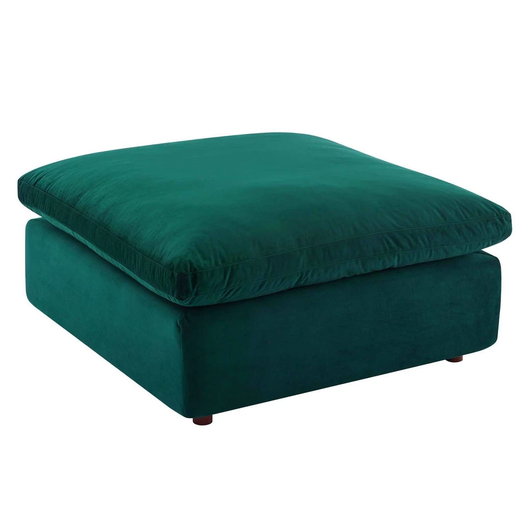 Modway Commix Down Filled Overstuffed Performance Velvet Ottoman Green 2 Modway Commix Down Filled Overstuffed Performance Velvet Ottoman Green