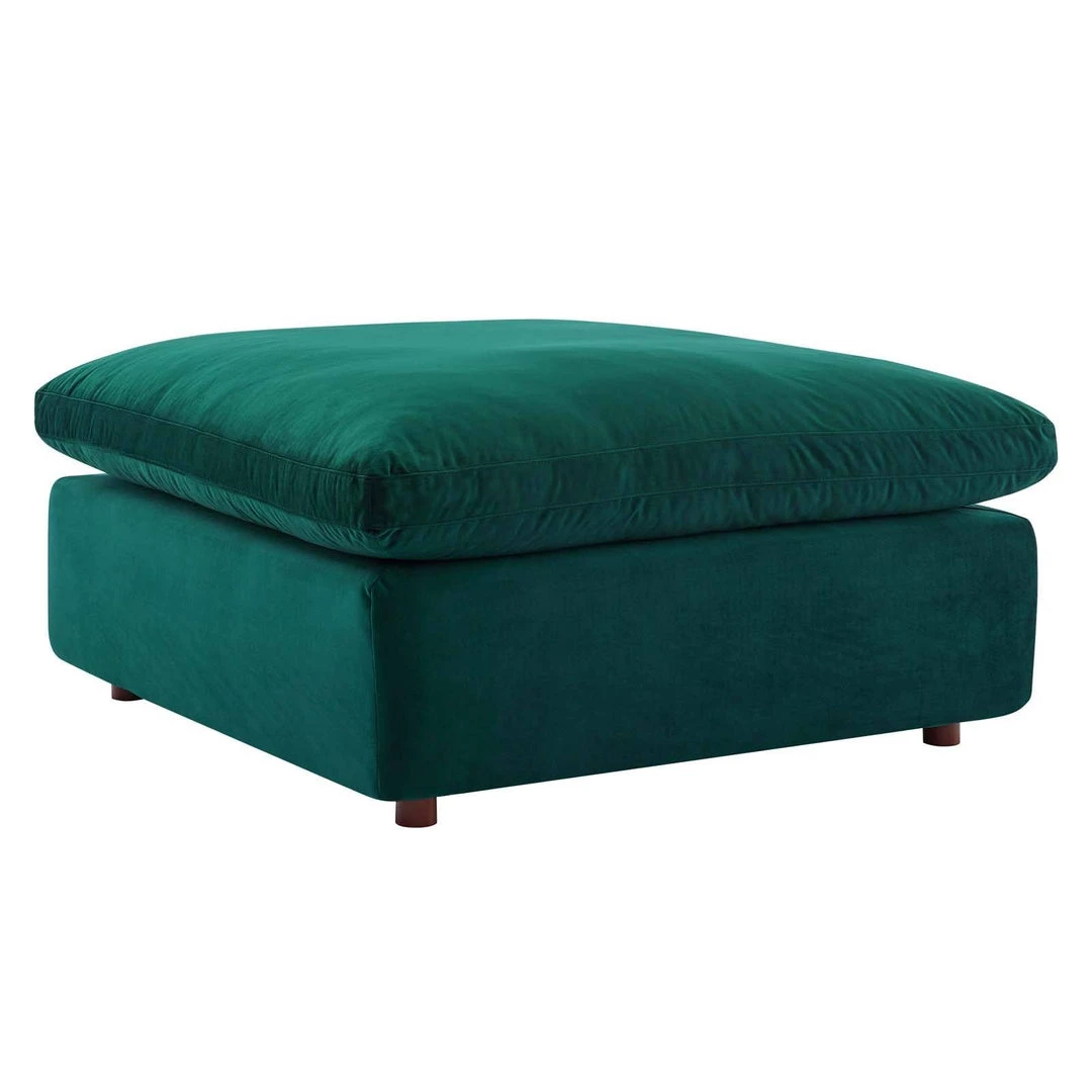 Modway Commix Down Filled Overstuffed Performance Velvet Ottoman Green 1 Modway Commix Down Filled Overstuffed Performance Velvet Ottoman Green