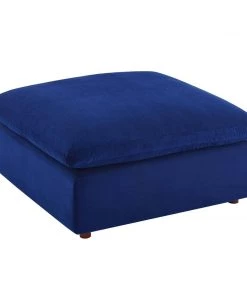 Modway Commix Down Filled Overstuffed Performance Velvet Ottoman Navy Ottomans