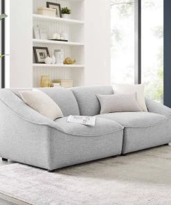 Modway Loveseats Comprise 2-Piece Loveseat Light Gray