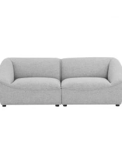 Modway Loveseats Comprise 2-Piece Loveseat Light Gray