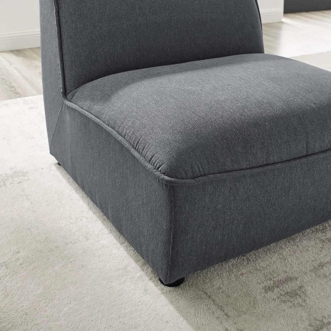 Modway Sectionals Comprise Armless Chair Charcoal 6 Modway Sectionals Comprise Armless Chair Charcoal