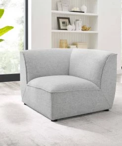 Modway Comprise Corner Sectional Sofa Chair Light Gray