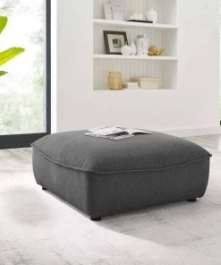 Modway Comprise Sectional Sofa Ottoman Charcoal