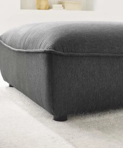 Modway Comprise Sectional Sofa Ottoman Charcoal