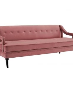 Modway SOFAS Concur Button Tufted Performance Velvet Sofa Dusty Rose