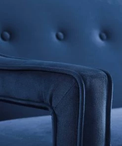 Modway Concur Button Tufted Performance Velvet Sofa Navy