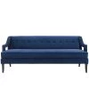 Modway Concur Button Tufted Performance Velvet Sofa Navy