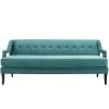 Modway Concur Button Tufted Performance Velvet Sofa Teal