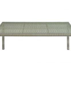 Modway Conduit 70" Outdoor Patio Wicker Rattan Dining Table Light Gray