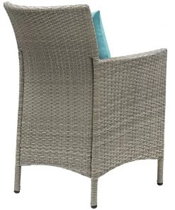 Modway Conduit Outdoor Patio Wicker Rattan Dining Armchair Set Of 2 Light Gray Turquoise 6 Modway Conduit Outdoor Patio Wicker Rattan Dining Armchair Set Of 2 Light Gray Turquoise