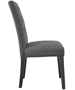 Modway Confer Dining Side Chair Fabric Set Of 4 Gray Dining Chairs