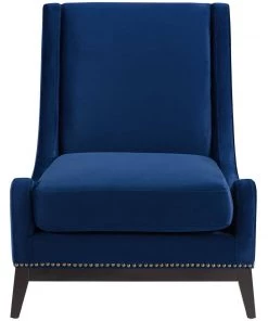 Modway Confident Accent Upholstered Performance Velvet Lounge Chair Navy