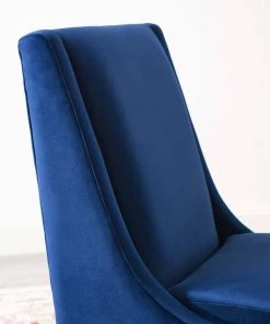 Modway Confident Accent Upholstered Performance Velvet Lounge Chair Navy