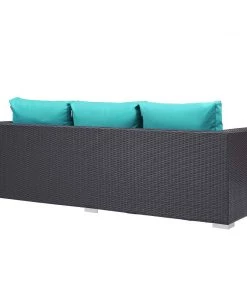 Modway Fire Pit Table Set Convene 3 Piece Set Outdoor Patio With Fire Pit Espresso Turquoise