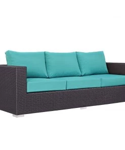 Modway Fire Pit Table Set Convene 3 Piece Set Outdoor Patio With Fire Pit Espresso Turquoise