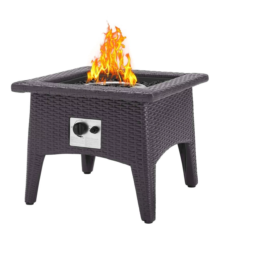 Modway Convene 3 Piece Set Outdoor Patio With Fire Pit Espresso White 7 Modway Convene 3 Piece Set Outdoor Patio With Fire Pit Espresso White