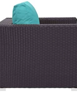 Modway Fire Pit Table Set Convene 5 Piece Set Outdoor Patio With Fire Pit Espresso Turquois