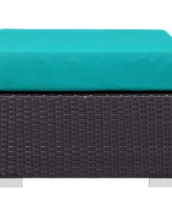 Modway Fire Pit Table Set Convene 5 Piece Set Outdoor Patio With Fire Pit Espresso Turquois