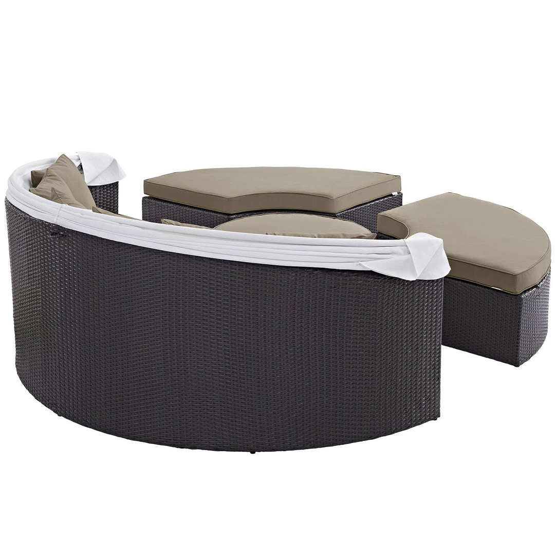 Modway Outdoor Daybeds Convene Canopy Outdoor Patio Daybed Espresso Mocha 4 Modway Outdoor Daybeds Convene Canopy Outdoor Patio Daybed Espresso Mocha