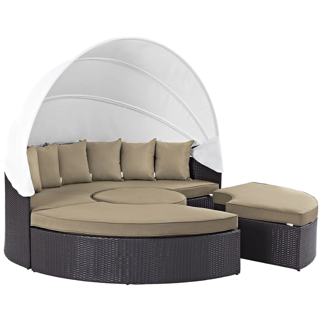 Modway Outdoor Daybeds Convene Canopy Outdoor Patio Daybed Espresso Mocha 2 Modway Outdoor Daybeds Convene Canopy Outdoor Patio Daybed Espresso Mocha