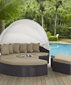 Modway Outdoor Daybeds Convene Canopy Outdoor Patio Daybed Espresso Mocha 12 Modway Outdoor Daybeds Convene Canopy Outdoor Patio Daybed Espresso Mocha