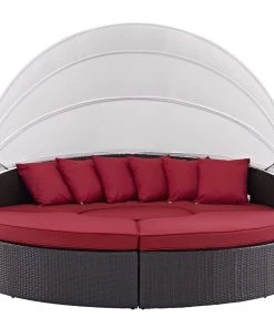 Modway Outdoor Daybeds Convene Canopy Outdoor Patio Daybed Espresso Red 11 Modway Outdoor Daybeds Convene Canopy Outdoor Patio Daybed Espresso Red