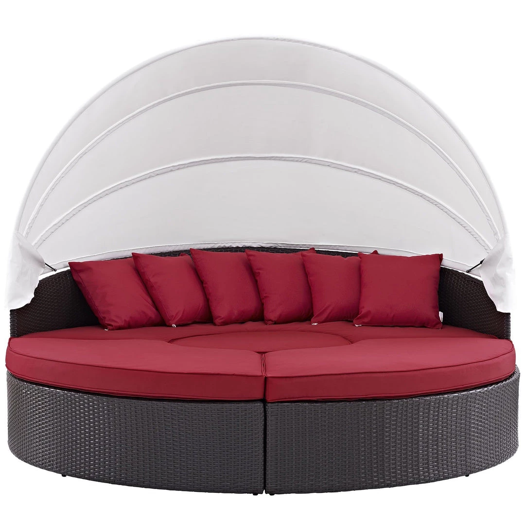 Modway Outdoor Daybeds Convene Canopy Outdoor Patio Daybed Espresso Red 5 Modway Outdoor Daybeds Convene Canopy Outdoor Patio Daybed Espresso Red