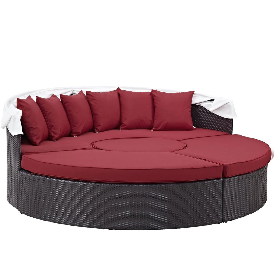 Modway Outdoor Daybeds Convene Canopy Outdoor Patio Daybed Espresso Red 3 Modway Outdoor Daybeds Convene Canopy Outdoor Patio Daybed Espresso Red