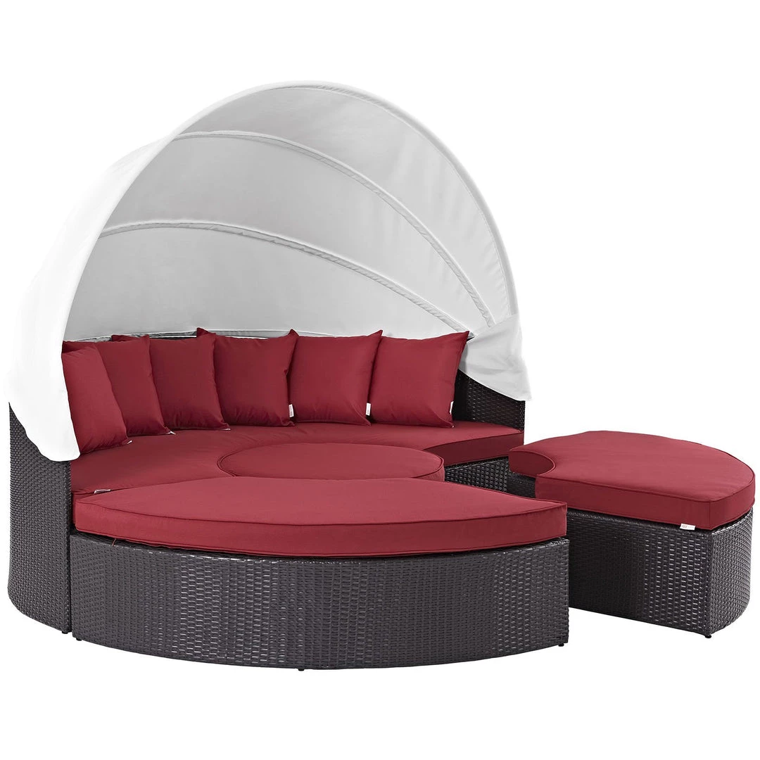 Modway Outdoor Daybeds Convene Canopy Outdoor Patio Daybed Espresso Red 2 Modway Outdoor Daybeds Convene Canopy Outdoor Patio Daybed Espresso Red