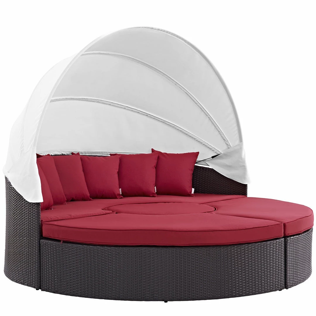 Modway Outdoor Daybeds Convene Canopy Outdoor Patio Daybed Espresso Red 1 Modway Outdoor Daybeds Convene Canopy Outdoor Patio Daybed Espresso Red