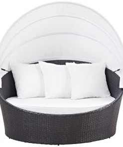 Modway Convene Canopy Outdoor Patio Daybed Espresso White